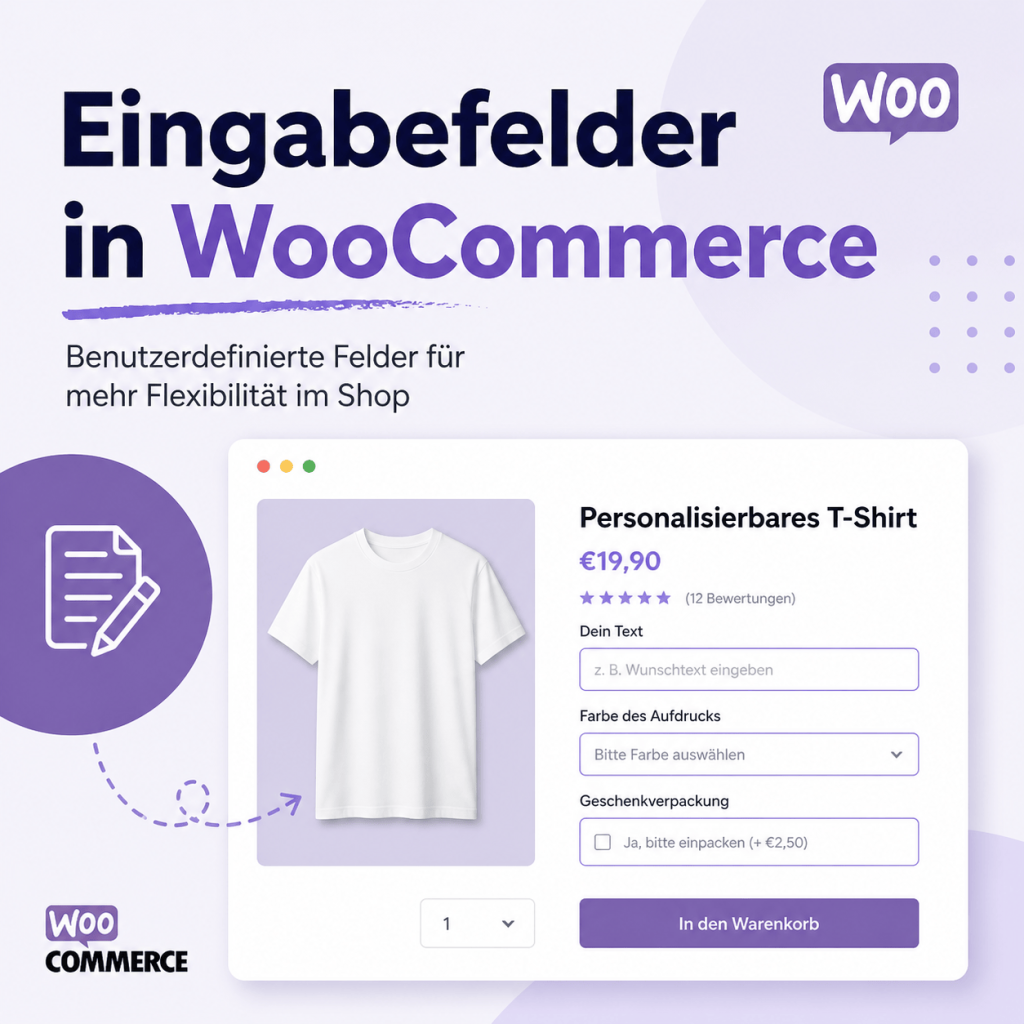 Eingabefelder in WooCommerce Produkt